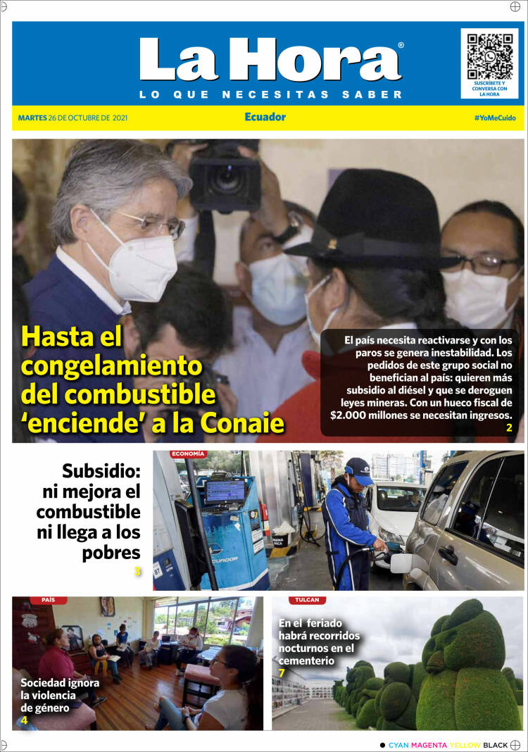 Portada de La Hora - Ecuador (Ecuador)