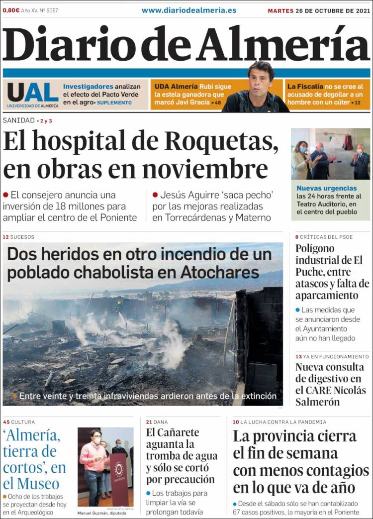 Portada de Diario de Almería (España)