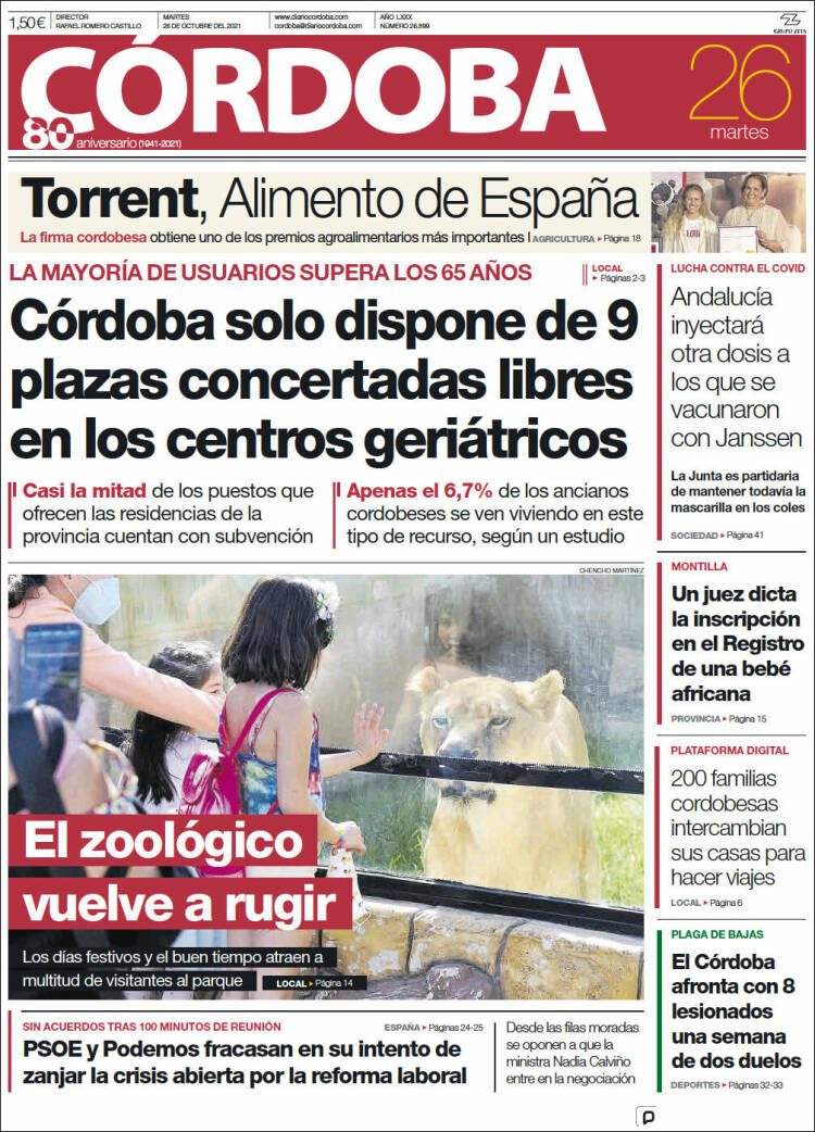 Portada de Diario de Córdoba (España)