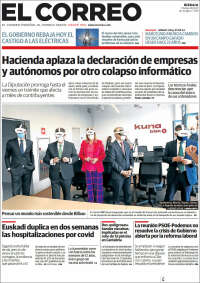 Portada de El Correo (España)