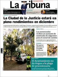 Portada de La Tribuna de Albacete (España)