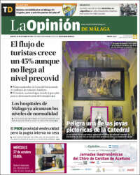 Portada de La Opinión de Málaga (España)