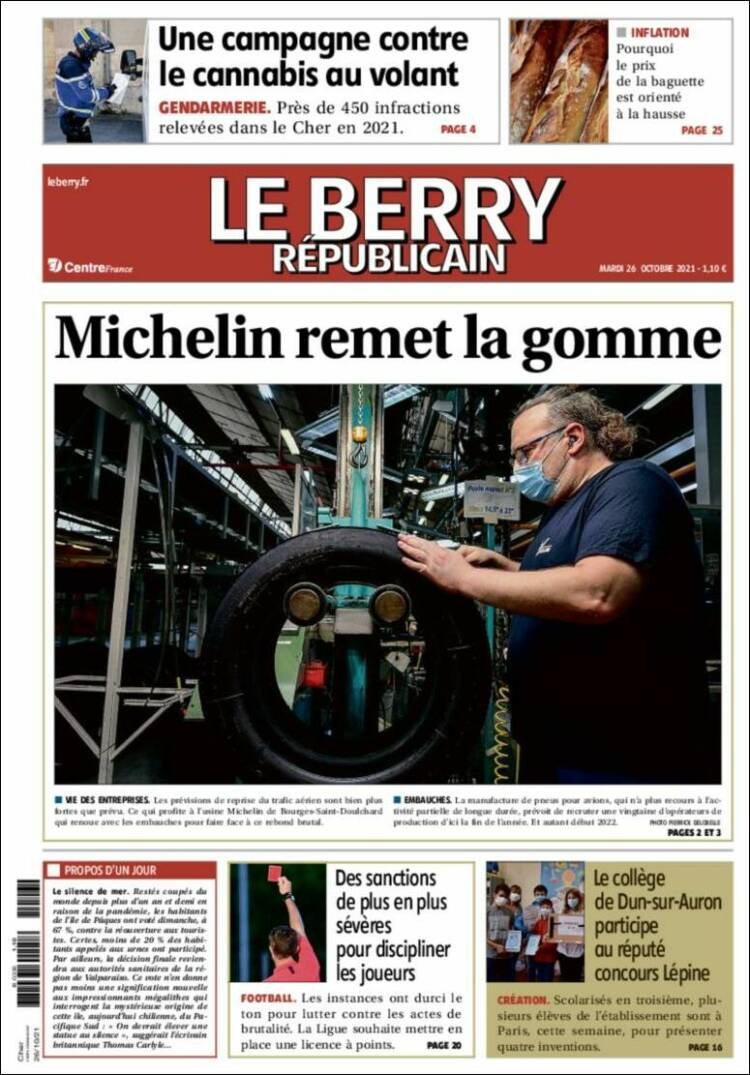 Portada de Berry Republicain (Francia)