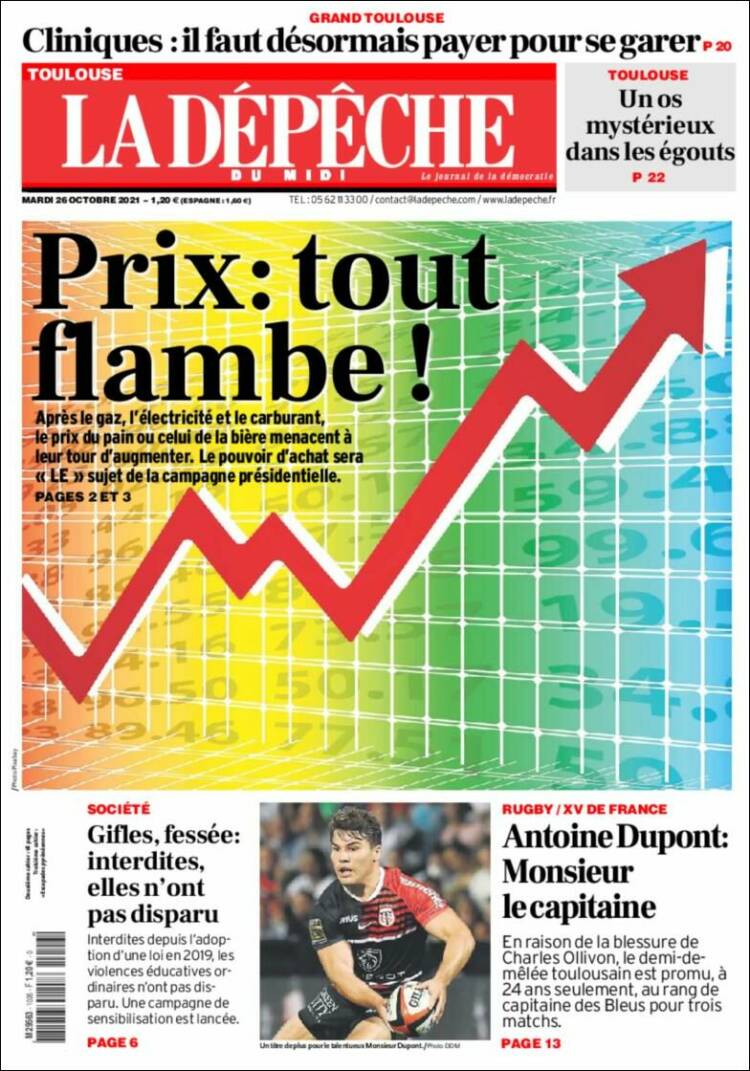 Portada de La Dépêche du Midi (France)