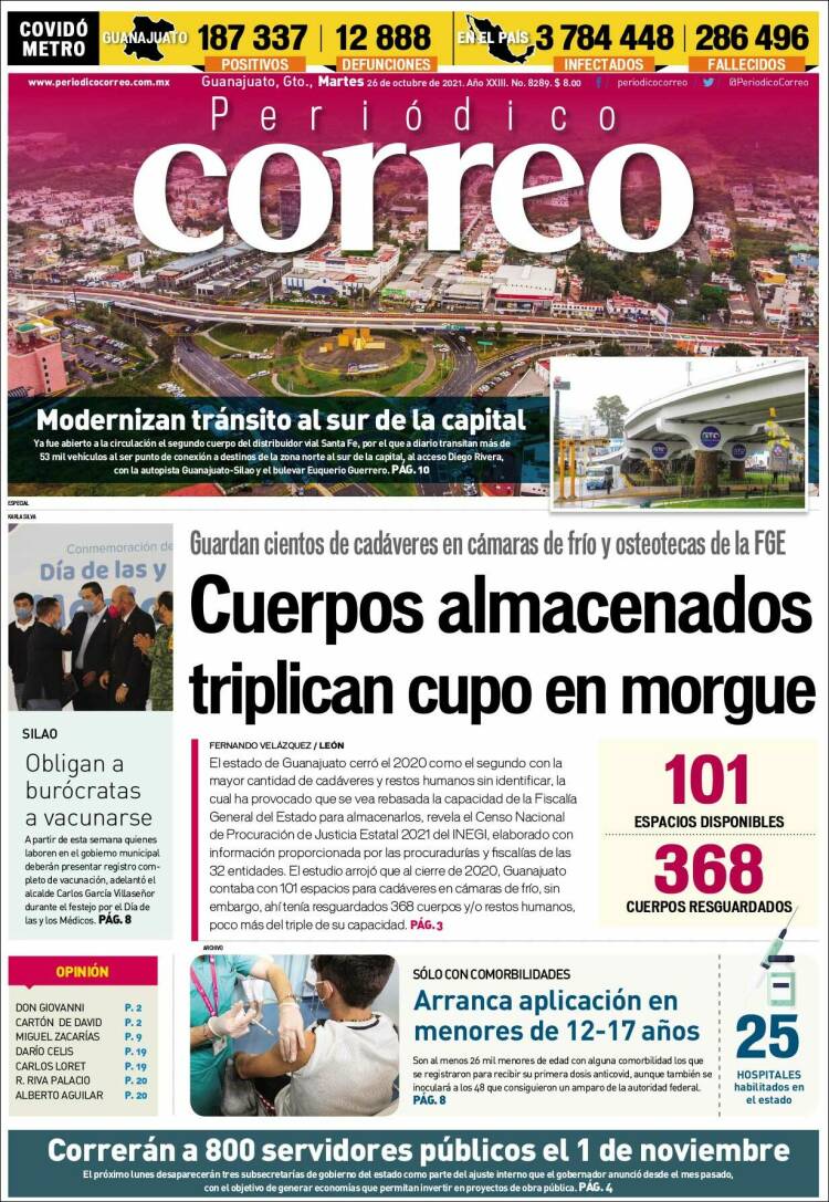 Portada de Correo - El diario del Estado de Guanajuato (México)
