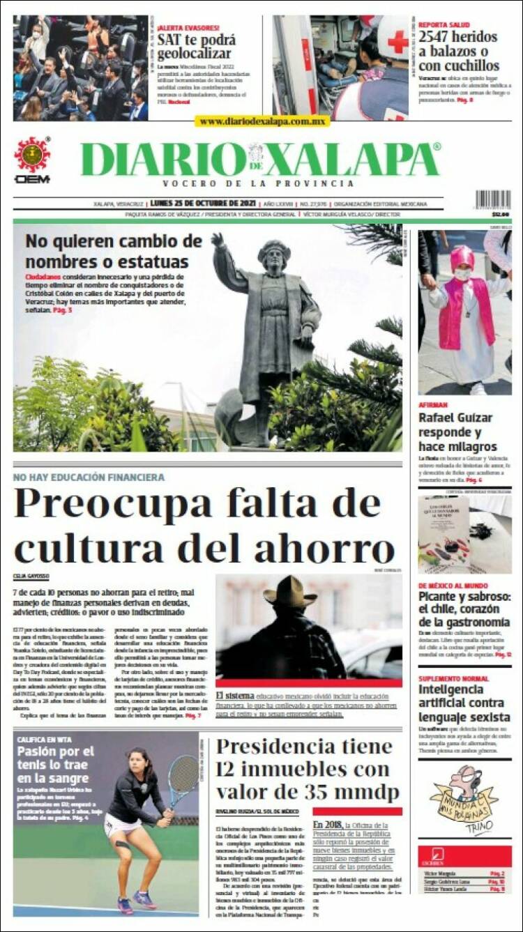Portada de Diario de Xalapa (México)