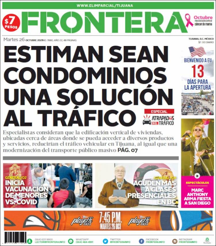 Portada de Frontera (México)