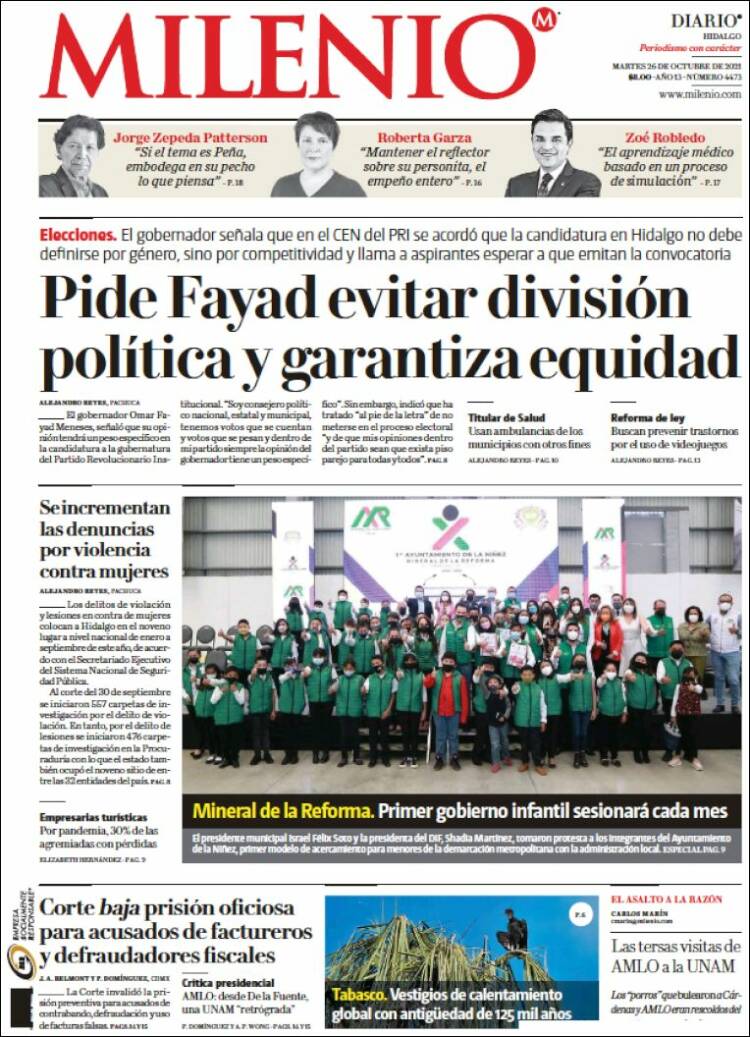 Portada de Milenio de Hidalgo (México)
