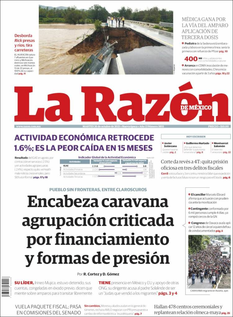 Portada de La Razón (México)
