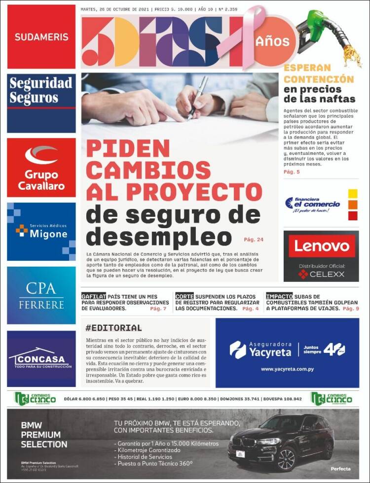 Portada de 5 Días (Paraguay)