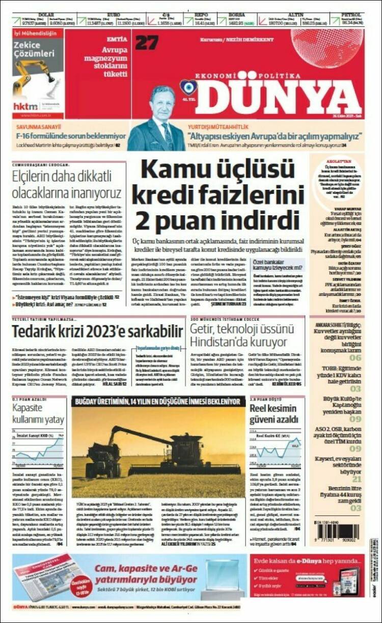 Portada de Dünya (Turqu&iacute;a)