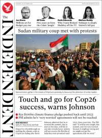 Portada de The Independent (Reino Unido)