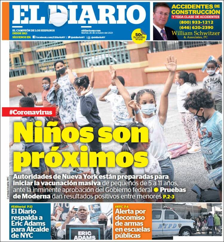 Portada de El Diario NY (USA)