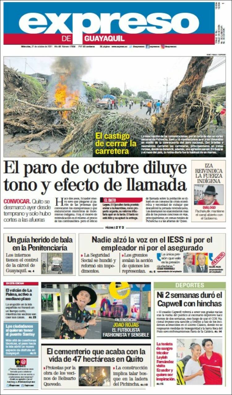 Portada de Expreso (Ecuador)