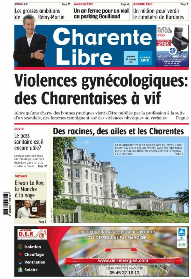 Portada de Charente Libre (Francia)