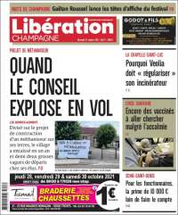 Portada de Libération Champagne (Francia)