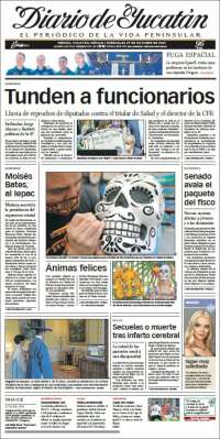 Portada de Diario de Yucatán (México)