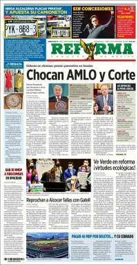 Portada de Reforma (México)