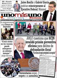 Portada de unomásuno (México)