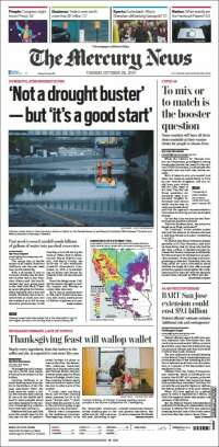 Portada de San Jose Mercury News (USA)