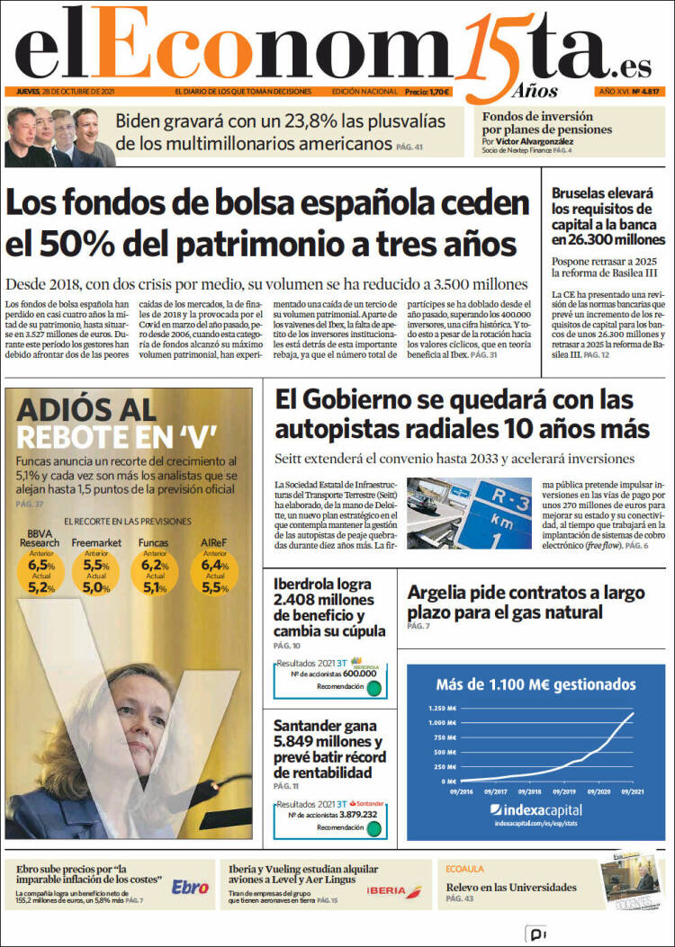 Portada de El Economista (Espa&ntilde;a)
