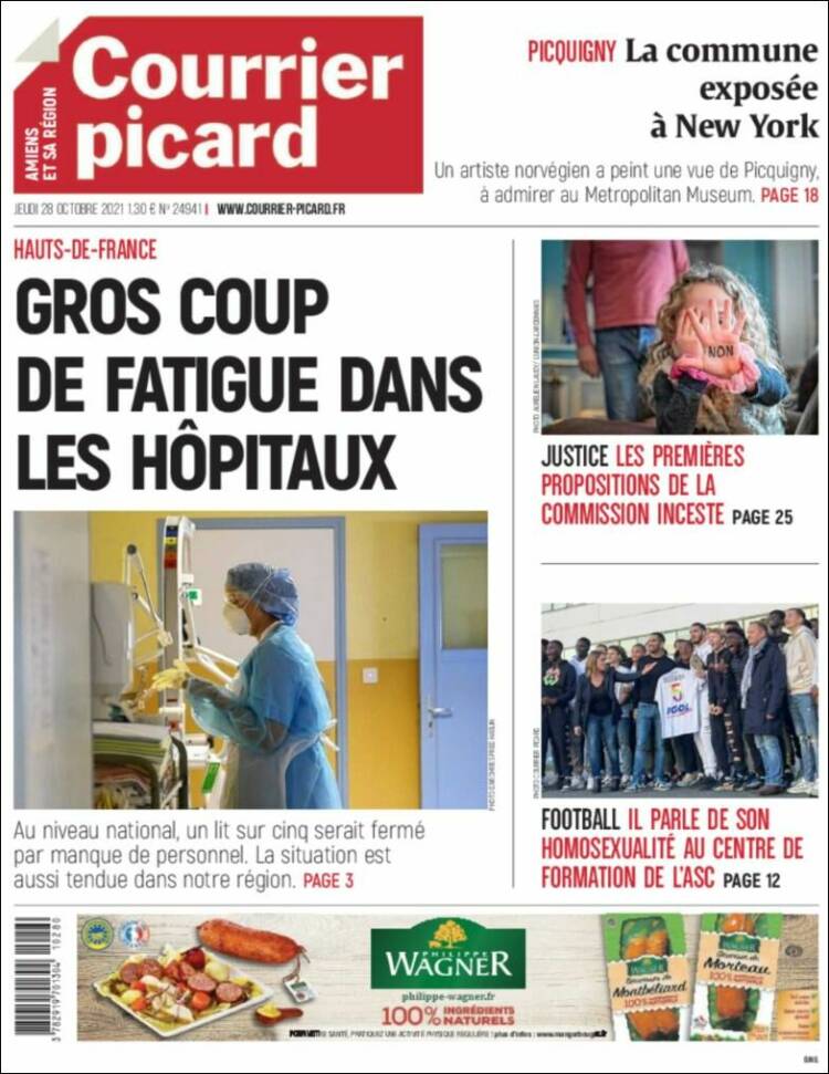 Portada de Courrier Picard (Francia)