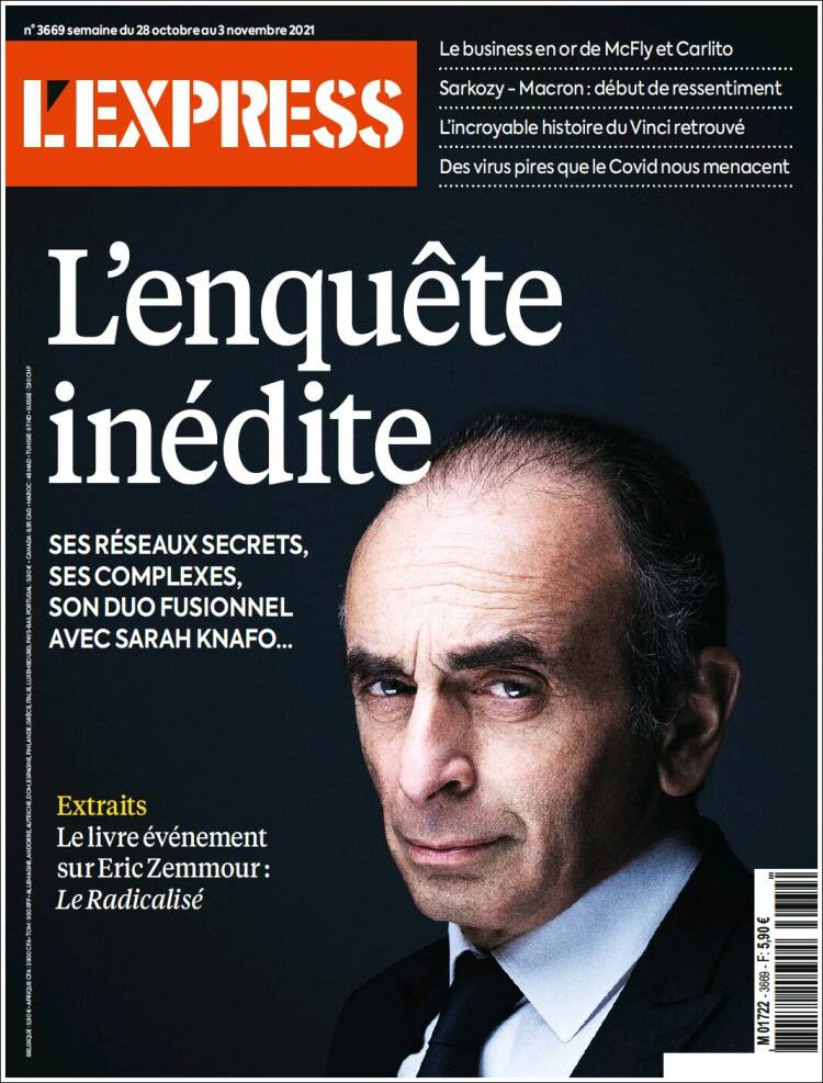 Portada de L'Express (Francia)