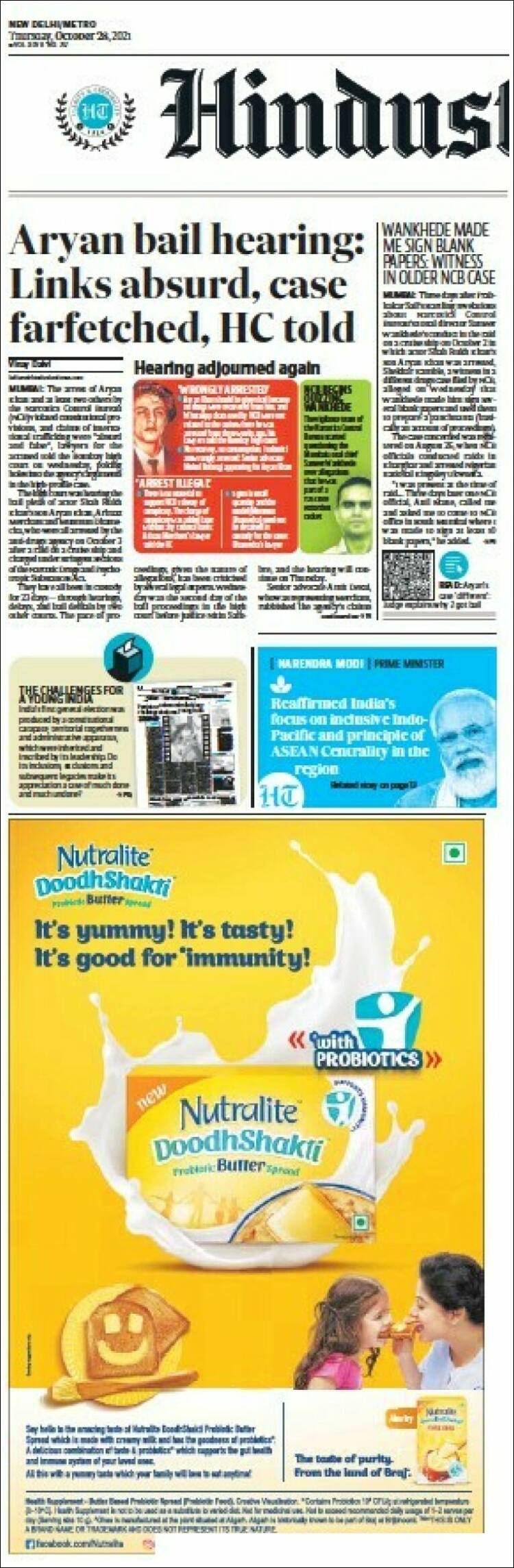 Portada de Hindustan Times (India)