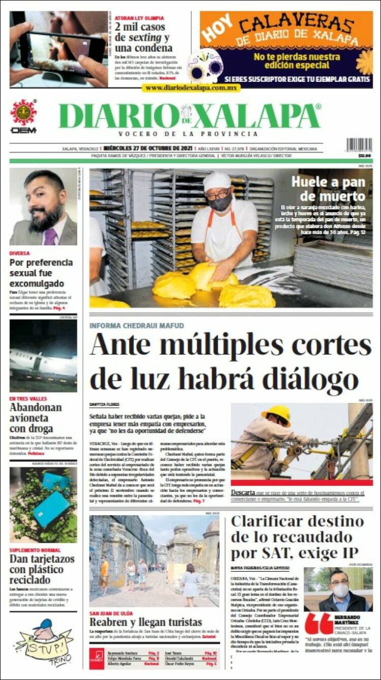 Portada de Diario de Xalapa (M&eacute;xico)