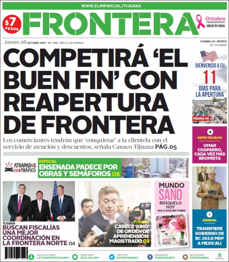 Portada de Frontera (M&eacute;xico)