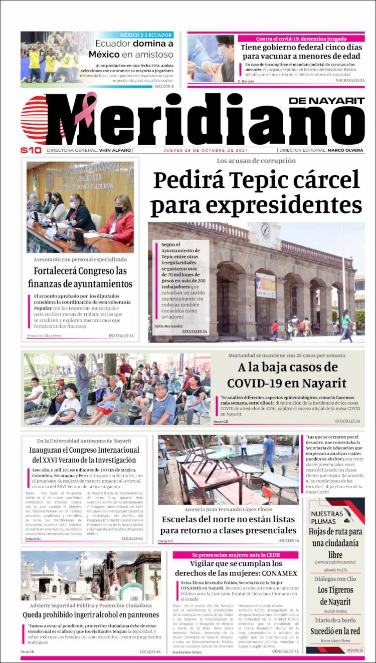 Portada de Meridiano (M&eacute;xico)