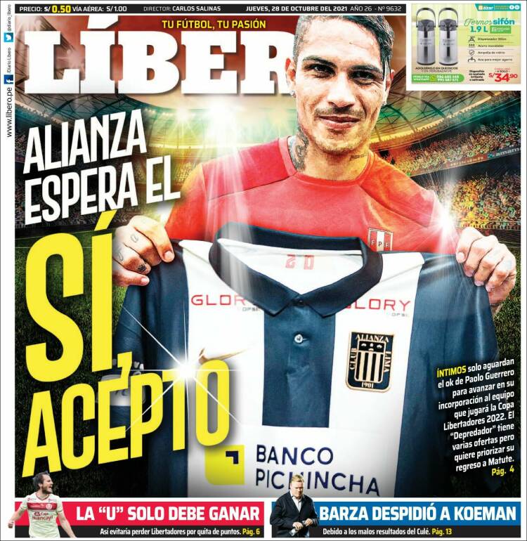 Portada de Líbero (Per&uacute;)