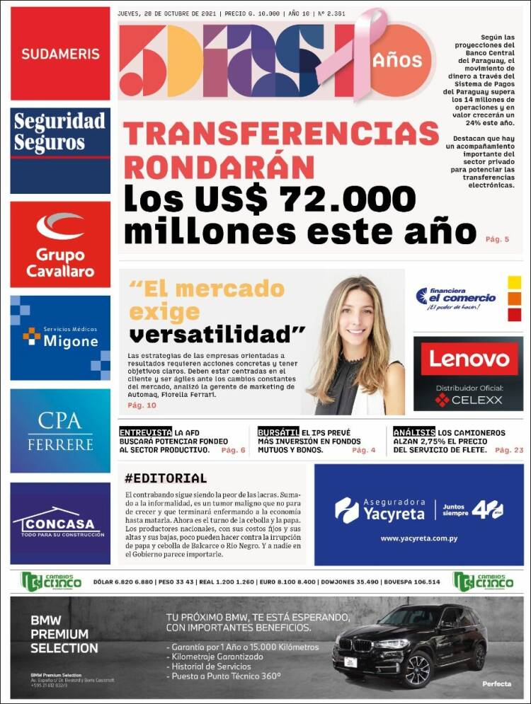 Portada de 5 Días (Paraguay)