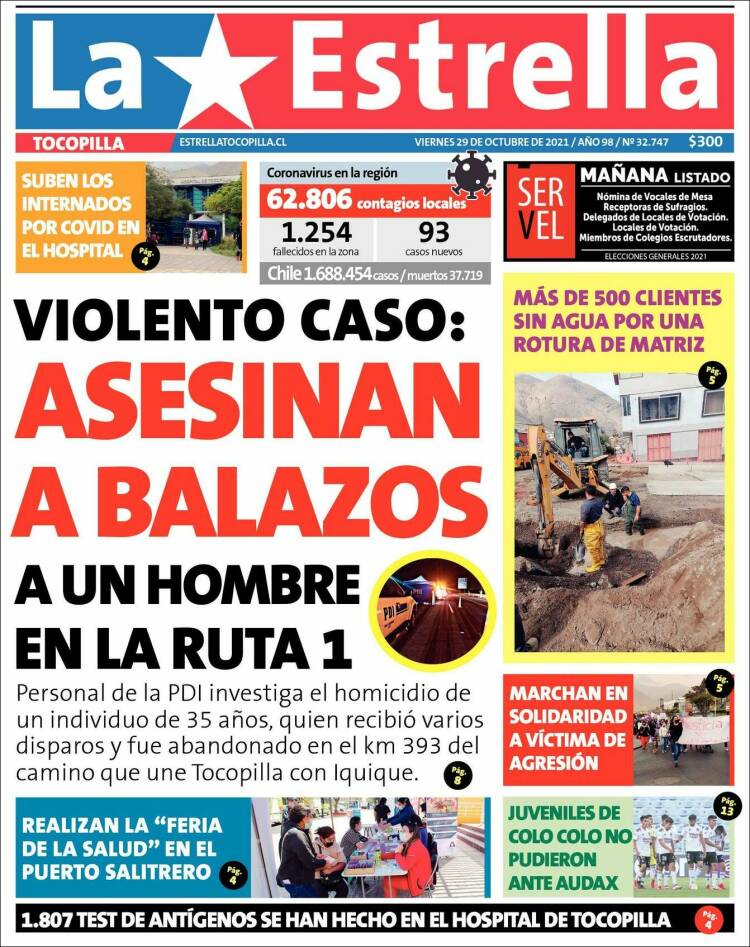 Portada de La Estrella de Tocopilla (Chile)