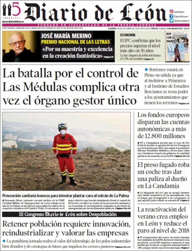 Portada de Diario de León (Espa&ntilde;a)