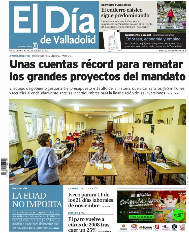 Portada de El Día de Valladolid (Espa&ntilde;a)