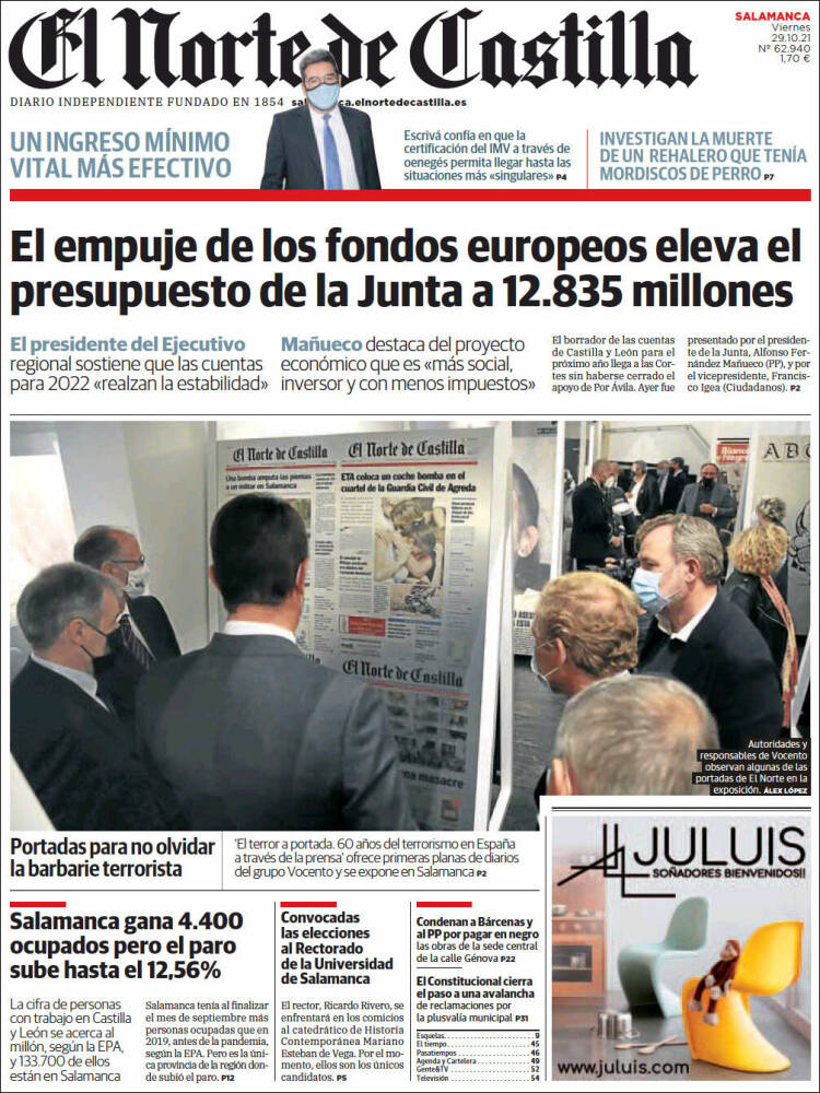 Portada de Norte de Castilla - Salamanca (Espa&ntilde;a)