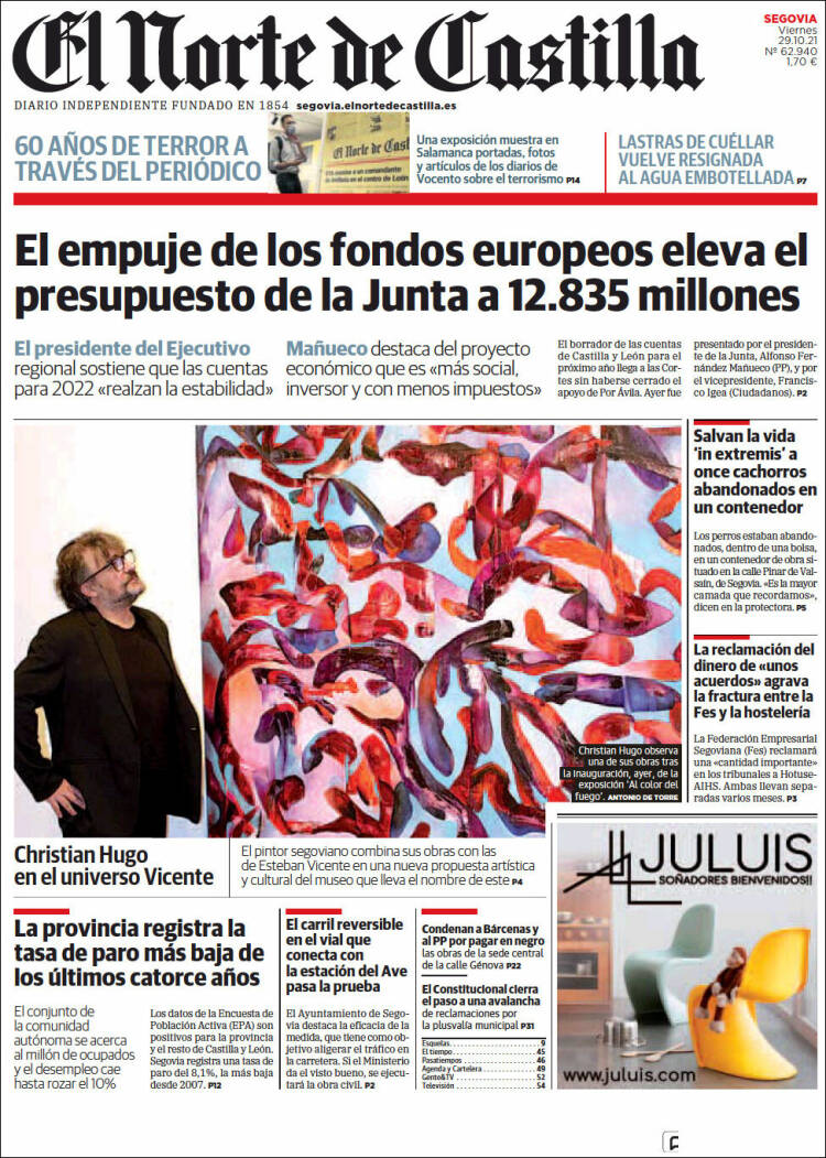 Portada de Norte de Castilla - Segovia (Espa&ntilde;a)