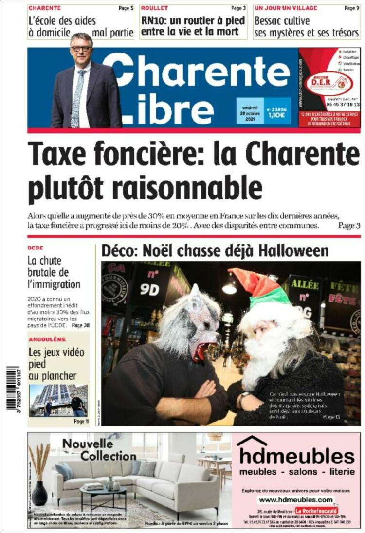Portada de Charente Libre (Francia)