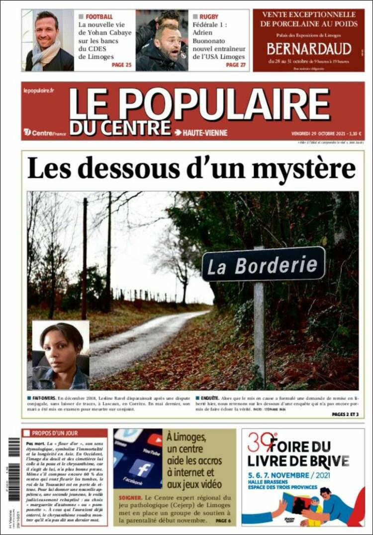 Portada de Le Populaire du Centre (Francia)