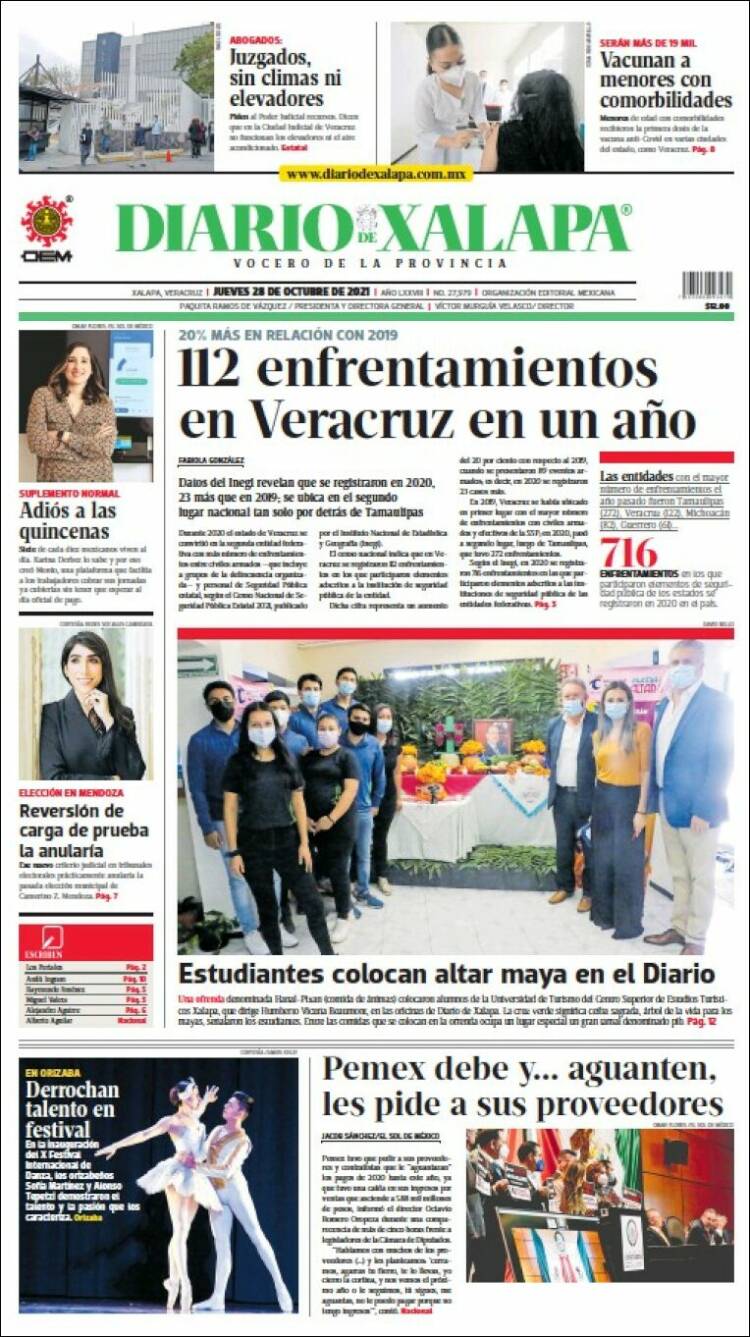 Portada de Diario de Xalapa (México)