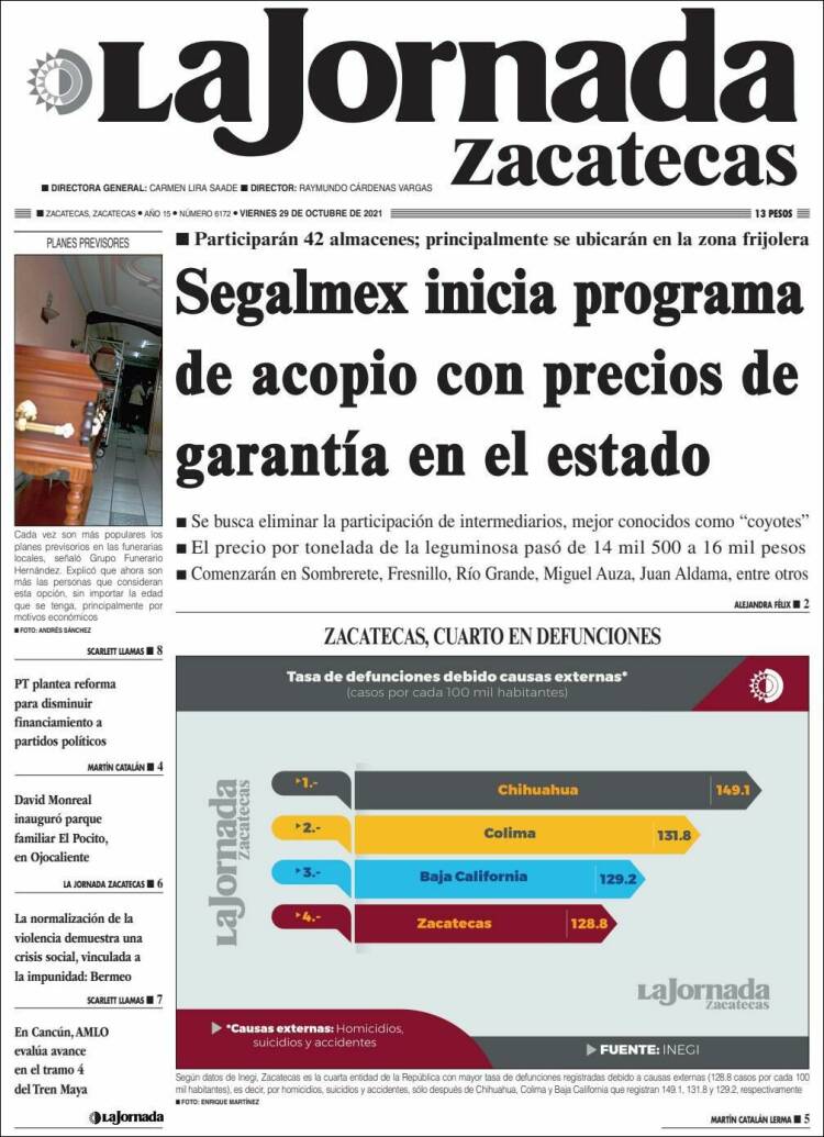 Portada de Jornada de Zacatecas (Mexique)