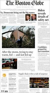 Portada de Boston Globe (USA)