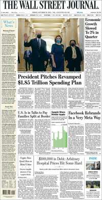 Portada de Wall Street Journal (USA)