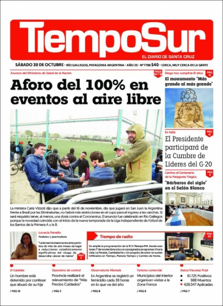 Portada de Tiempo Sur (Argentina)