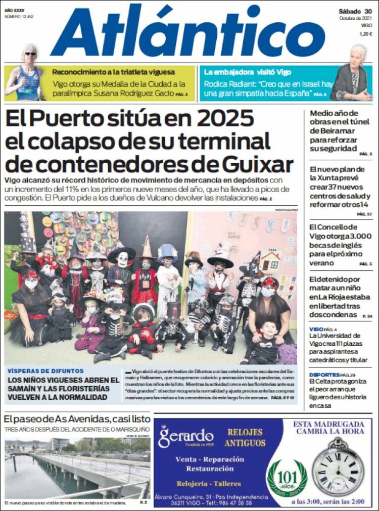 Portada de Atlántico Diario (España)