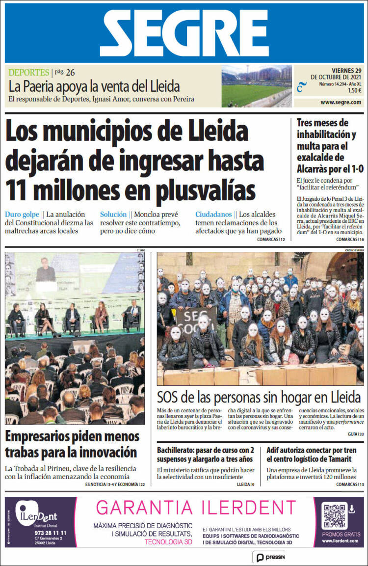 Portada de Segre  (España)