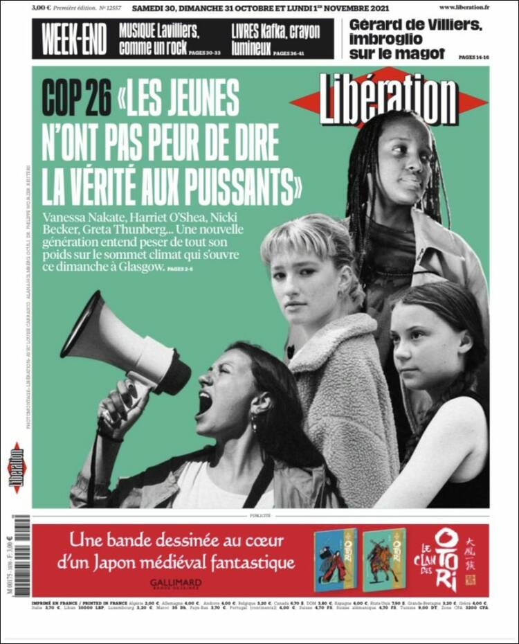 Portada de Libération (Francia)