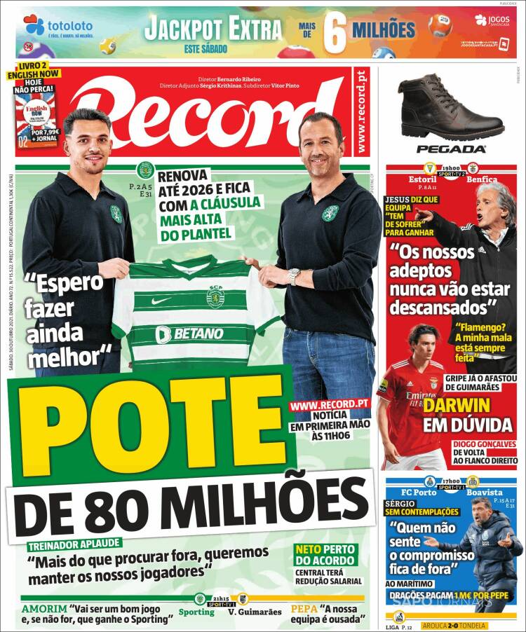 Portada de Record (Portugal)