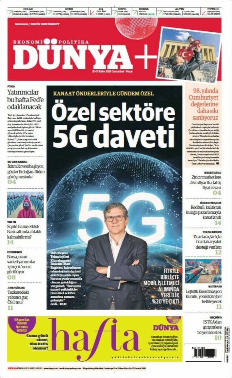 Portada de Dünya (Turqu&iacute;a)